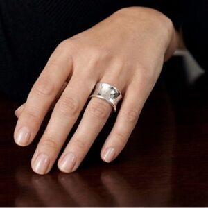 Tiffany & Co. Sterling 925 Wide Band Ring - Silver